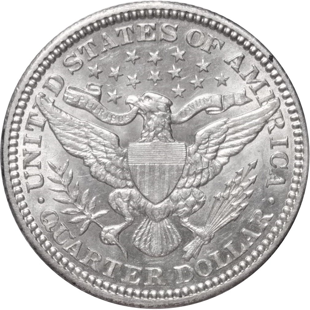 1909-Liberty-Head-Barber-Quarter-#2